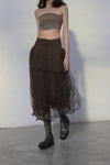 Marc Le Bihan Silk Skirt Six-layer Gauze 25930 Series French Hand-dyed MLB-25930-QINGTONG Bronze